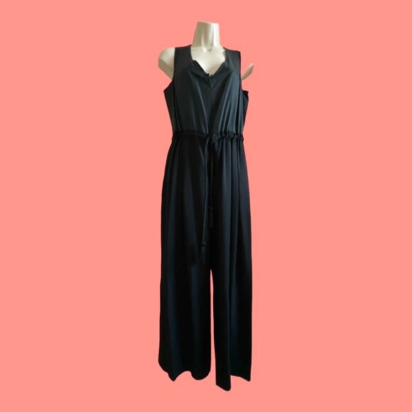 JS Collection Jumpsuit Sleeveless Wide Leg Black Size 10 - Picture 1 of 7